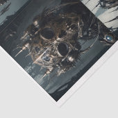 Gotische cyberpunk demon gezichtsmaskers tissuepapier (Detail)