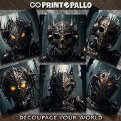 Gotische cyberpunk demon gezichtsmaskers tissuepapier