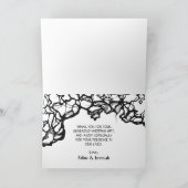 Gotische Dag van Dode Schedels Bruid & Bruidegom Bedankkaart (Binnen)