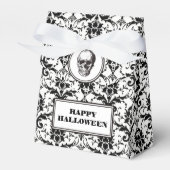 Gotische Damask Pattern Skull Halloween Bedankdoosjes (Voorkant Zijde)