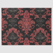  Gotische Damask Rood & Zwart Decoupage Tissuepapier (Voorkant)