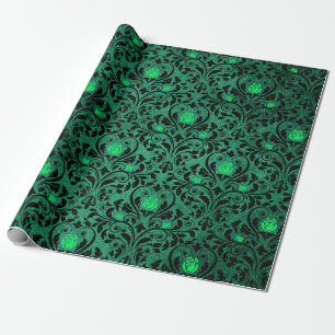 Gotische Damastprint Rustieke Halloween Cadeaupapier