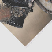 Gotische Dame Macaw Decoupage Tissuepapier (Detail)