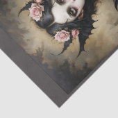 Gotische dame van de vleermuizen met rozen tissuepapier (Detail)