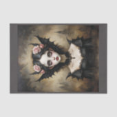 Gotische dame van de vleermuizen met rozen tissuepapier (Voorkant)