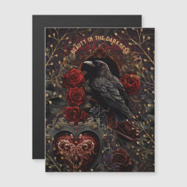 gotische Dark Beauty Crow Raven Red Roses
