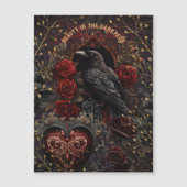gotische Dark Beauty Crow Raven Red Roses (Voorkant)