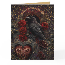 gotische Dark Beauty Crow Raven Red Roses