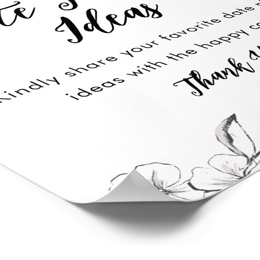 Gotische Datum Nacht Ideeën Teken Vrijgezellenfees Poster (Hoek)