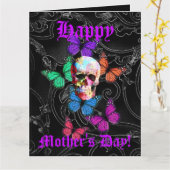 Gotische de schedelmoederdag van de pret kaart (Gele Bloem)