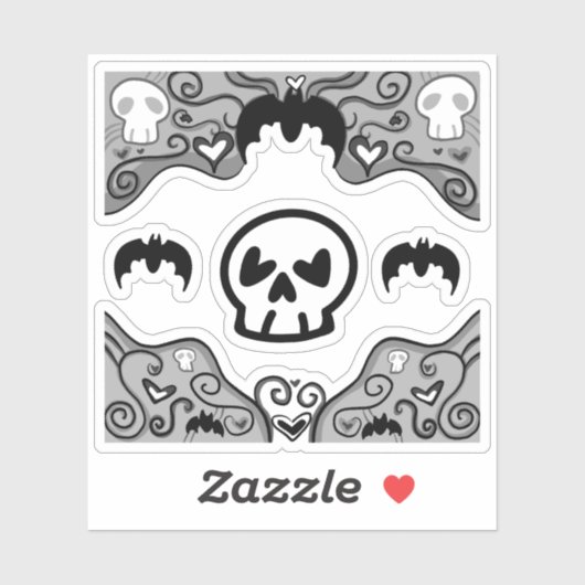 Gotische decoratieve Stickers (Vel)
