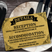  Gotische Details Bruiloft Behuizing Kaart Notitiekaartje