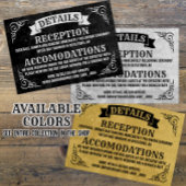  Gotische Details Bruiloft Behuizing Kaart Notitiekaartje