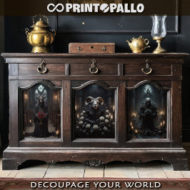 Gotische dieren demonen brengen je bloemen inpakpapier vel