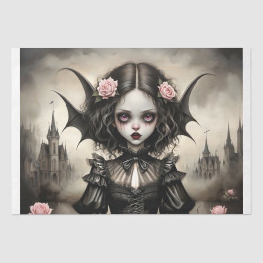 Gotische dochter van Dracula Decoupage Tissuepapier (Voorkant)