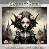 Gotische dochter van Dracula Decoupage Tissuepapier