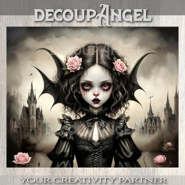 Gotische dochter van Dracula Decoupage Tissuepapier