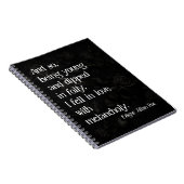 Gotische dode roos en Poe-citaat Notitieboek (Rechterzijde)