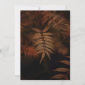 Gotische Donker Sinaasappel Bladeren Herfst Huweli Kaart (Achterkant)