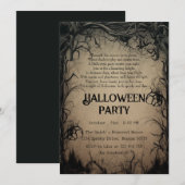 Gotische donkere bomen griezelig gedicht Halloween Kaart (Voorkant / Achterkant)