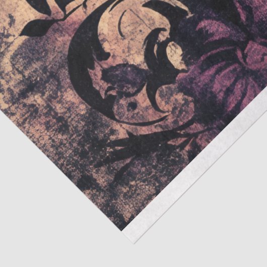 Gotische Donkere Kaart Decoupage Print Tissuepapier (Detail)