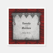 Gotische donkere Romance bruiloft Servet (Voorkant)