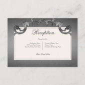 Gotische donkere skeletten & rozenhartreceptie informatiekaartje (Voorkant)