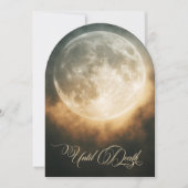 Gotische Donkere Volle Maan Boog Bruiloft Kaart (Voorkant)