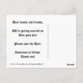 Gotische donkerrode en zwarte wervelingen Save the Briefkaart (Achterkant)