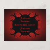 Gotische donkerrode en zwarte wervelingen Save the Briefkaart (Voorkant)