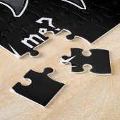 Gotische donkerrode vleugelhart huwelijksaanzoek legpuzzel (Zijkant)