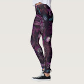 Gotische donkerroze tentakel met bloemen leggings (Links)