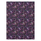 Gotische donkerroze tentakel met bloemen tafelkleed (Voorkant)