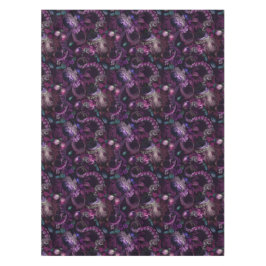 Gotische donkerroze tentakel met bloemen tafelkleed