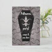 Gotische doodskist Halloween feest Kaart (Staand voorkant)