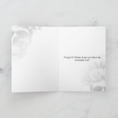 Gotische Doodsschedel en Rozen Bloemrijke Sigil Bedankkaart (Binnen)