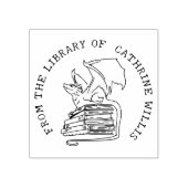 Gotische Draak Aangepast Boek Uit De Bibliotheek V Rubberstempel (Afrduk)