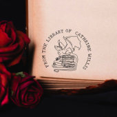 Gotische Draak Aangepast Boek Uit De Bibliotheek V Zelfinktende Stempel