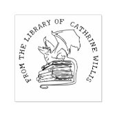 Gotische Draak Aangepast Boek Uit De Bibliotheek V Zelfinktende Stempel (Design)