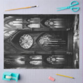 Gotische Drip: Zwart & Wit Kathedraal Decoupage Tissuepapier (Craft)