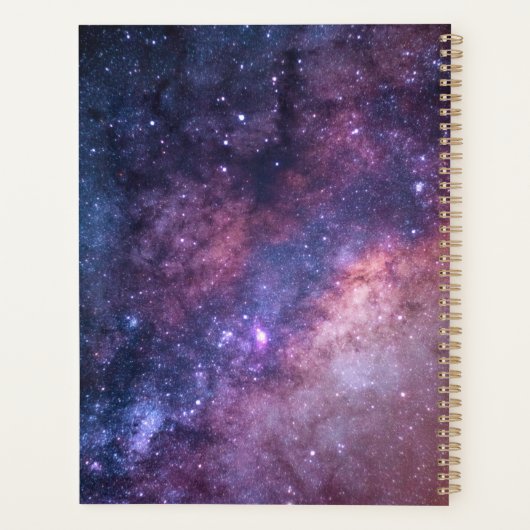 Gotische Dripping Maan Wit Silhouet Galaxy Planner (Achterkant)