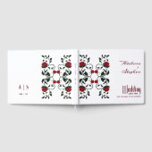 Gotische druipende rode rozen Moody bruiloft Gastenboek (Volledig)