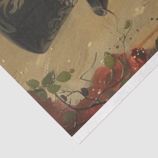 Gotische echtgenoot Vrouw Skelet Decoupage Tissuepapier (Detail)