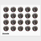 Gotische eeuwige liefde ronde sticker (Vel)