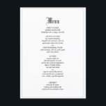 Gotische elegante bruiloft diner menu met rand<br><div class="desc">Personaliseer en pas dit gotische geïnspireerde huwelijksmenu aan. Bewerkingsopties zijn beschikbaar.</div>