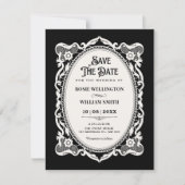 Gotische elegante bruiloft save the date (Voorkant)