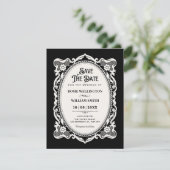Gotische elegante bruiloft save the date (Staand voorkant)