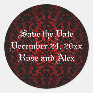 Gotische elegante Save the Date stickers