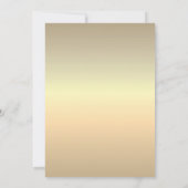 Gotische Elegante Zwart-Gouden Huwelijk Kaart (Achterkant)