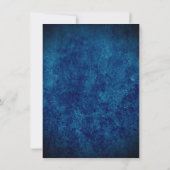 Gotische elegantie | Aquamarijn Blue Bow Dark Mood Kaart (Achterkant)